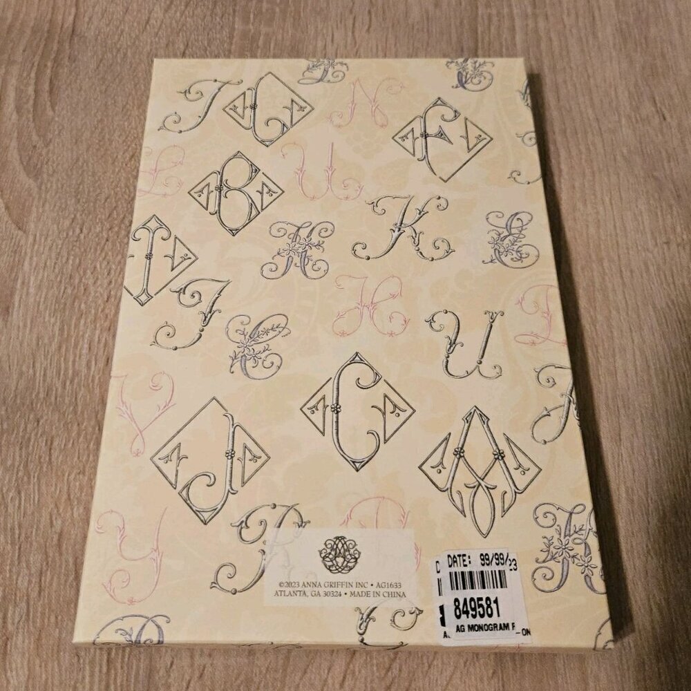 Anna Griffin Monogram, Rub On  Transfers New - Picture 2 of 4